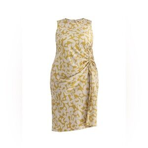 Women’s Terra & Sky Yellow and White Midi Dress